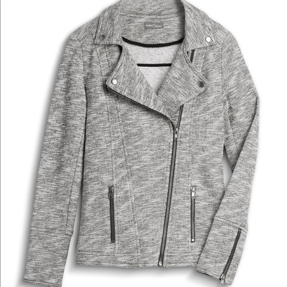 Gray zip up